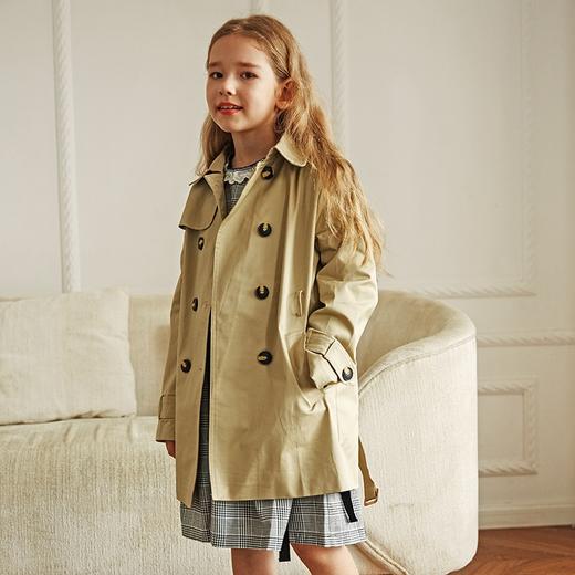 【35元福利专区】咕噜日记儿童经典复古英伦风束腰风衣外套 商品图1