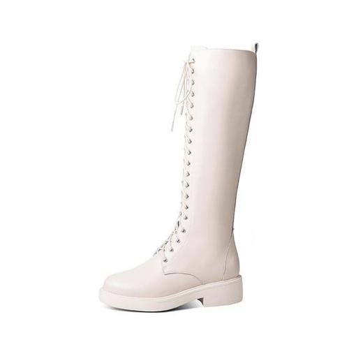 MT-6071高端新款真皮系带显瘦高筒马丁靴 商品图4