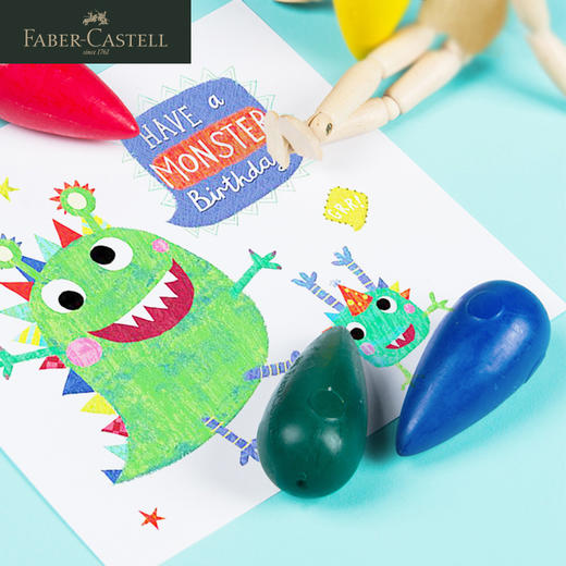 德国辉柏嘉 红系列 儿童彩色蜡笔 鸡蛋型易抓握 商品图0