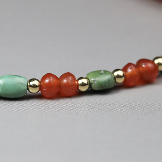 春秋绿松石龟背+西亚高古红玛瑙手串 商品图6