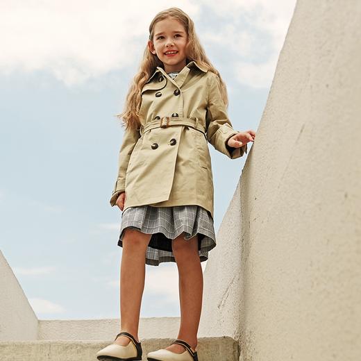【35元福利专区】咕噜日记儿童经典复古英伦风束腰风衣外套 商品图2