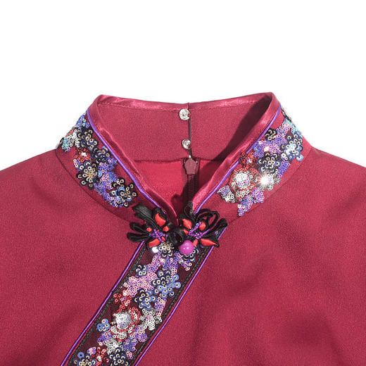 DLQ-A2704新款中国风修身立领七分袖汉服上衣半身裙两件套 商品图3