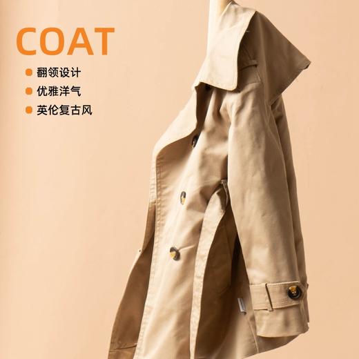 【35元福利专区】咕噜日记儿童经典复古英伦风束腰风衣外套 商品图5