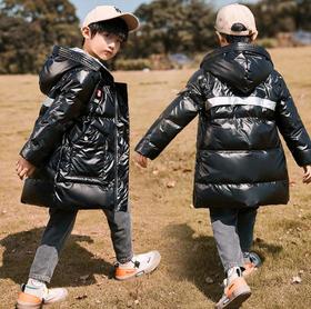 【男童】*儿童羽绒服男童中长款亮面免洗加厚中大童童装