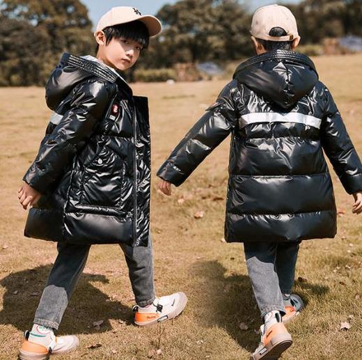 【男童】*儿童羽绒服男童中长款亮面免洗加厚中大童童装 商品图0