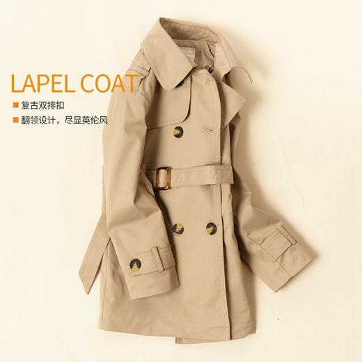 【35元福利专区】咕噜日记儿童经典复古英伦风束腰风衣外套 商品图4