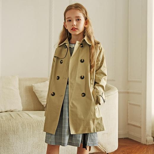 【35元福利专区】咕噜日记儿童经典复古英伦风束腰风衣外套 商品图0