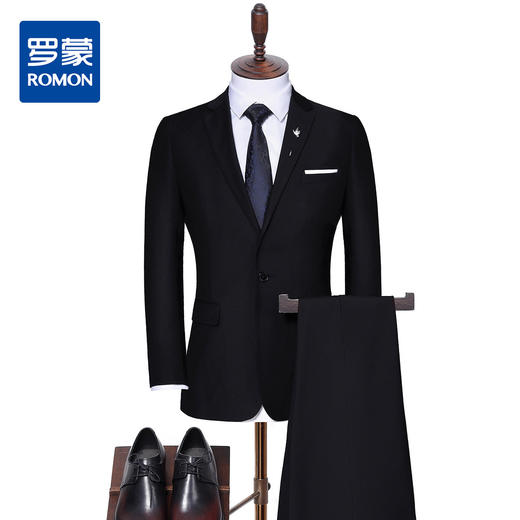 【上衣+裤子】罗蒙西服套装男士正装商务通勤新郎结婚礼服套装 商品图1