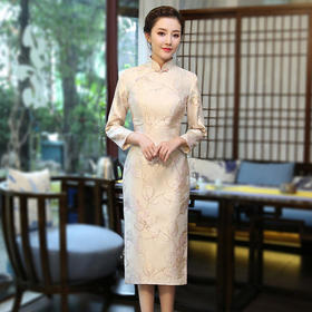 XGT-Q8365秋装提花中国风长袖旗袍