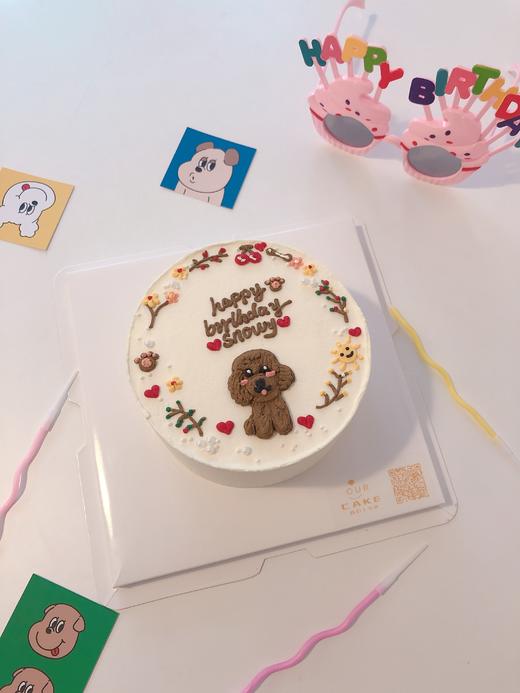 多款式~宠物猫狗柴犬泰迪萨摩耶手绘蛋糕-低糖处理无添加 商品图3