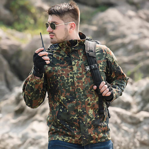 21aw鹰爪秋季新品德斑迷彩单冲风衣夹克外套男女情侣同款