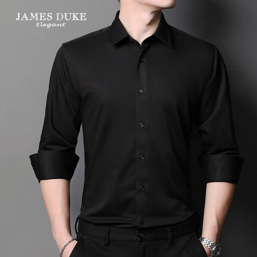 JAMES KINGDOM占姆士男士商务 内里拉绒初春保暖长袖衬衫 1款4色 商品图1