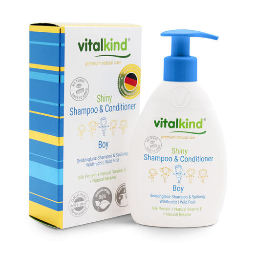 薇塔坎德vitalkind德国儿童洗发水男宝宝洗发护发二合一果香200ml 商品图4