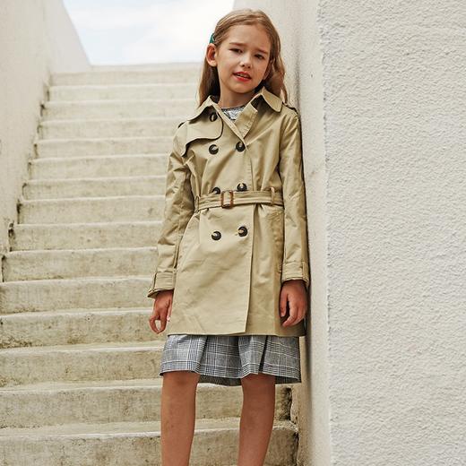 【35元福利专区】咕噜日记儿童经典复古英伦风束腰风衣外套 商品图3