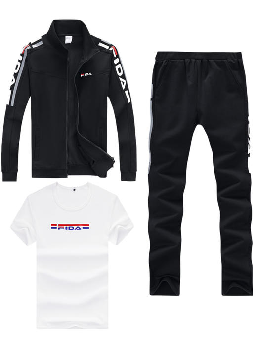 SP-XH1806情侣卫衣春秋款宽松三件套男装2020年新款潮男士休闲套装 商品图4