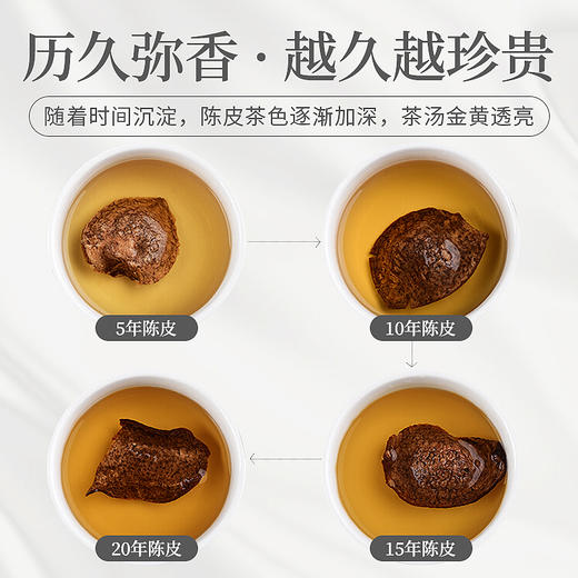 庄民 陈皮 正宗十年 10年新会老陈皮干 大红皮 茶叶花草茶泡水 精选好货50g/罐 商品图5