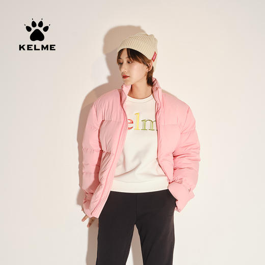 卡尔美秋冬新款面包服羽绒服女短款前短后长羽绒外套YR604011 商品图1