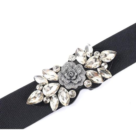 ssgs-pd002新款时尚气质水晶玫瑰花腰带