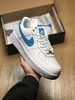 公司级硬质优质荔枝皮，内置全掌air sole气垫。耐克 Nike Air Force 1 Low 白蓝 空军一号低帮百搭休闲运动板鞋 商品缩略图0