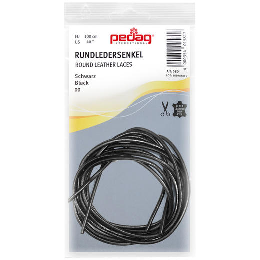 pedag德国进口打蜡圆形牛皮革鞋带休闲短靴子工装靴马丁靴男皮鞋鞋带 商品图6