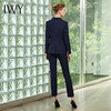 IWY/藏青色条纹长袖西装长裤套装C180-L+P179-L 商品缩略图3