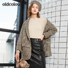 oldcolour冬季新品商场同款格子含羊毛西装外套女L42048240 商品缩略图1