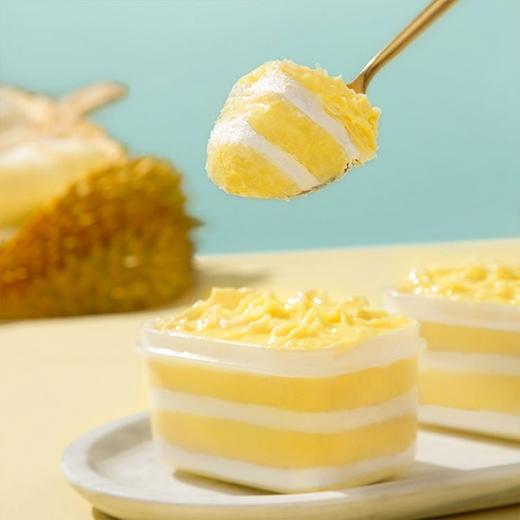 【榴芒一刻】超Mini榴莲千层盒子蛋糕 120g*3盒产地直发  商品图3