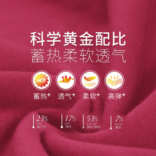 【女士德绒保暖套装-刺绣款】德国德绒 超强保暖 刺绣花边 显瘦显气质 双层袖口 贴身舒适_3708 商品图1