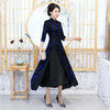 ZA-郁金香秋冬新品复古优雅气质改良旗袍裙 商品缩略图1