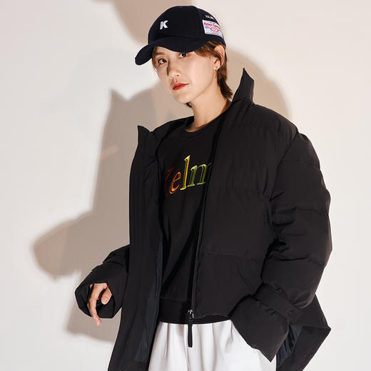 卡尔美秋冬新款面包服羽绒服女短款前短后长羽绒外套YR604011 商品图5