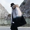 【男装】*国潮大毛领连帽棉衣男士韩版渐变色加厚棉服潮流外套 商品缩略图1