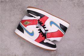 【真标头层】乔丹/Air JordanAJ1 aj1 乔丹1代 乔1 乔丹1代中帮系列 Air Jordan 1 Mid SE "Coral Stardust"
