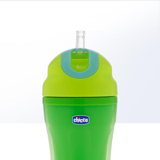 Chicco智高 防漏柔软硅胶双层吸管杯宝宝学饮杯儿童喝水杯 商品图0