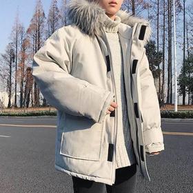 【男装】*毛领冬装加厚棉衣外套情侣装 男士冬季棉袄