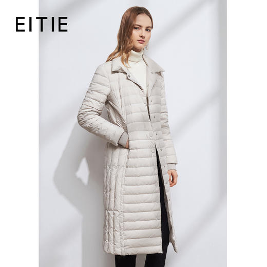 EITIE爱特爱冬季新款时尚简约百搭保暖轻薄直筒羽绒服外套女5811505 商品图0