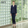 IWY/藏青色条纹长袖西装长裤套装C180-L+P179-L 商品缩略图2