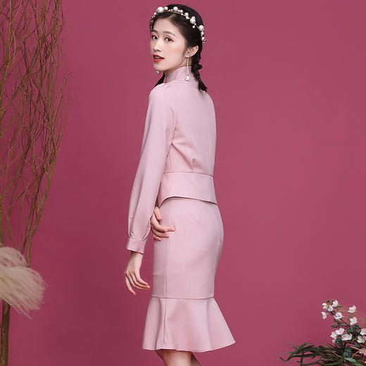 OY-20256中国气质女装套装秋装2020年新款上衣配鱼尾半裙洋气两件套 商品图3