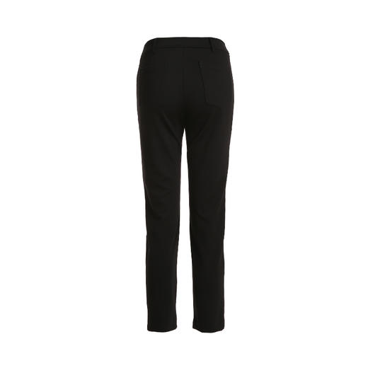 EITIE爱特爱冬季新款通勤显瘦百搭开叉中腰黑色小脚九分裤女6305014 商品图6