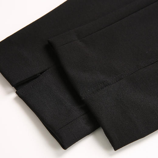 EITIE爱特爱冬季新款通勤显瘦百搭开叉中腰黑色小脚九分裤女6305014 商品图10