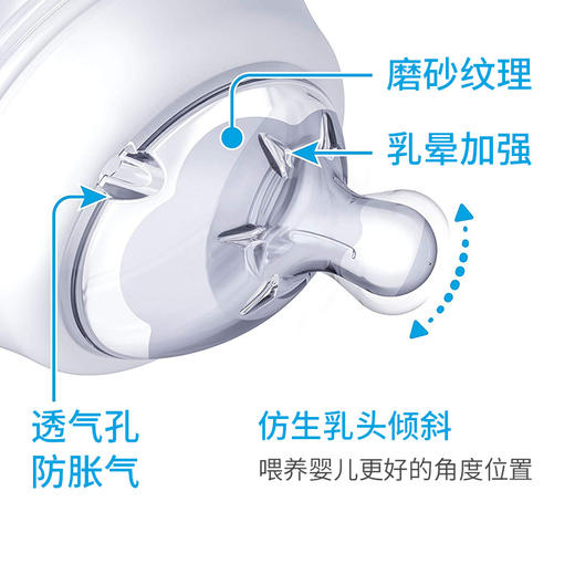 意大利chicco智高婴儿自然母乳实感奶瓶奶嘴进口新生儿宝宝全硅胶 商品图2