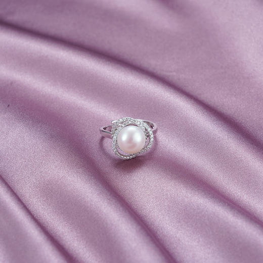 环环相扣-S925银珍珠戒指【RM0010-1-XF】2010 商品图3