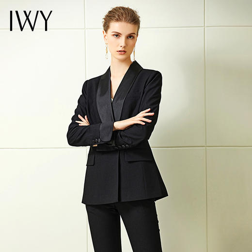 IWY/黑色长袖西装长裤套装CP10380 商品图4