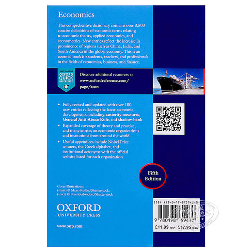 【中商原版】牛津经济学辞典 第五版 英文原版 A Dictionary of Economics 商品图1