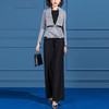 SSGS-T382时尚女神范减龄显瘦羊毛呢阔腿裤两件套 商品缩略图0