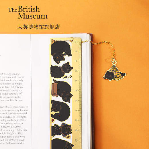 大英博物馆丨安德森猫镂空铜书签铜尺子文具学生可爱创意礼物 商品图1