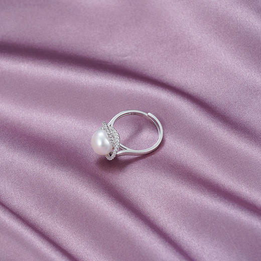 环环相扣-S925银珍珠戒指【RM0010-1-XF】2010 商品图5