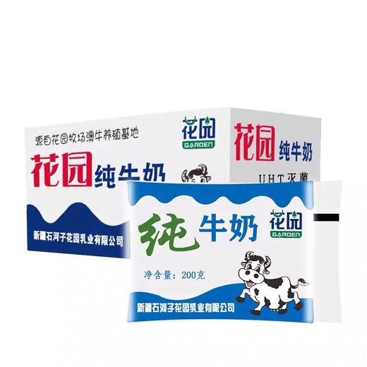 新疆花园牛奶（百利包 软包）纯牛奶200g*20袋/箱 商品图3