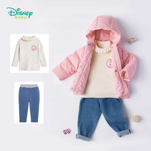 迪士尼(Disney)男女童加厚连帽羽绒服194S1282 商品图2