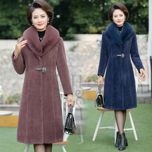 YEC-A966-8862冬装水貂绒新款洋气中长款外套 商品图1
