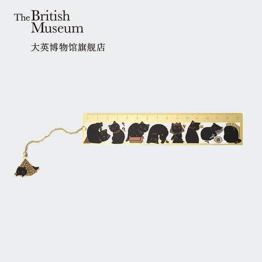 大英博物馆丨安德森猫镂空铜书签铜尺子文具学生可爱创意礼物 商品图4